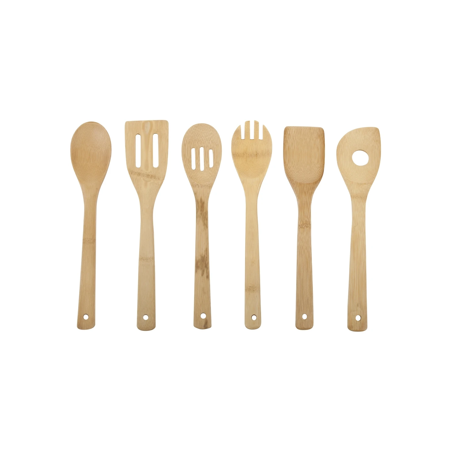 Natural Bamboo Utensil Set 15.35" L X 4.37" W X 2.48" H