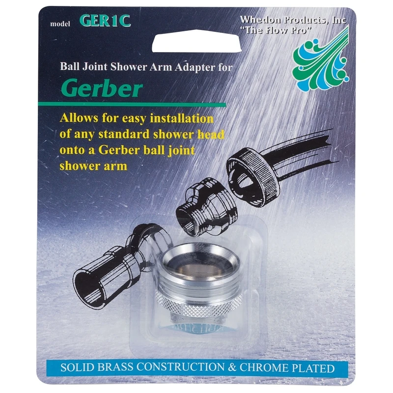 Chrome Brass 1-1/4 Inch Shower Arm With Standard Male Thread Connection