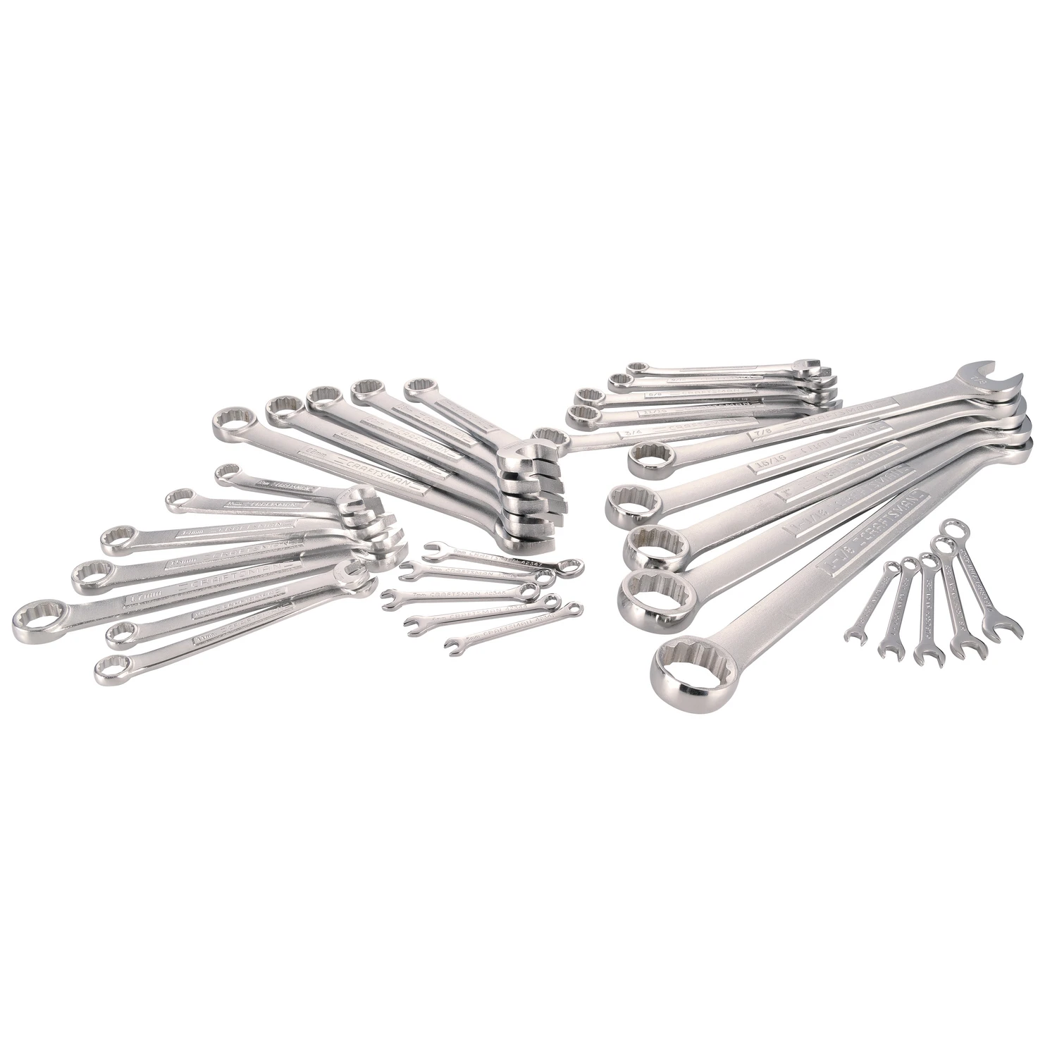32 Piece 12 Point Metric And Sae Combination Wrench Set