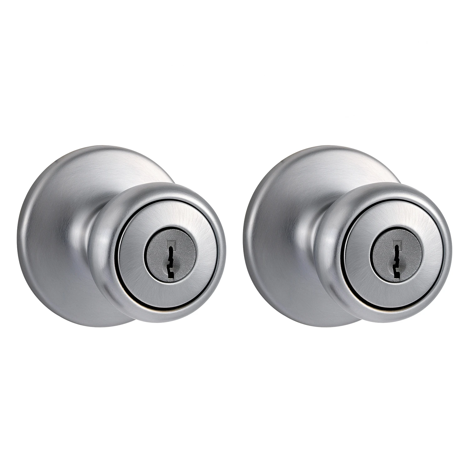 Kwikset Tylo Satin Chrome Entry Knobs ANSI/BHMA Grade 3 1-3/4 in. Kwikset Tylo Satin Chrome Entry Knobs ANSI/BHMA Grade 3 1-3/4 in.