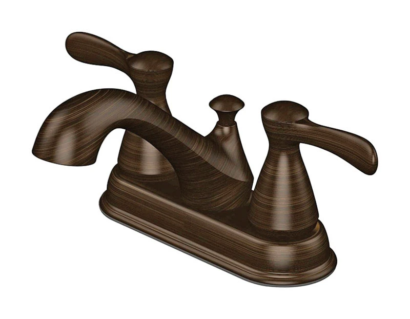 Oil Rubbed Bronze Two-handle Lavatory Pop-up Faucet 4 In. Model 67297w-6027