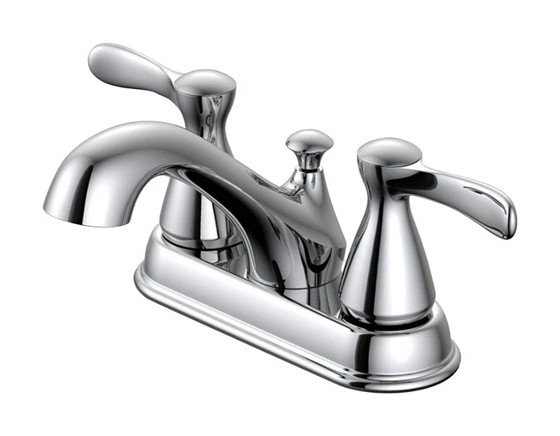 Chrome Two-handle Bathroom Sink Faucet 4 In. With Pop-up Drain Assembly