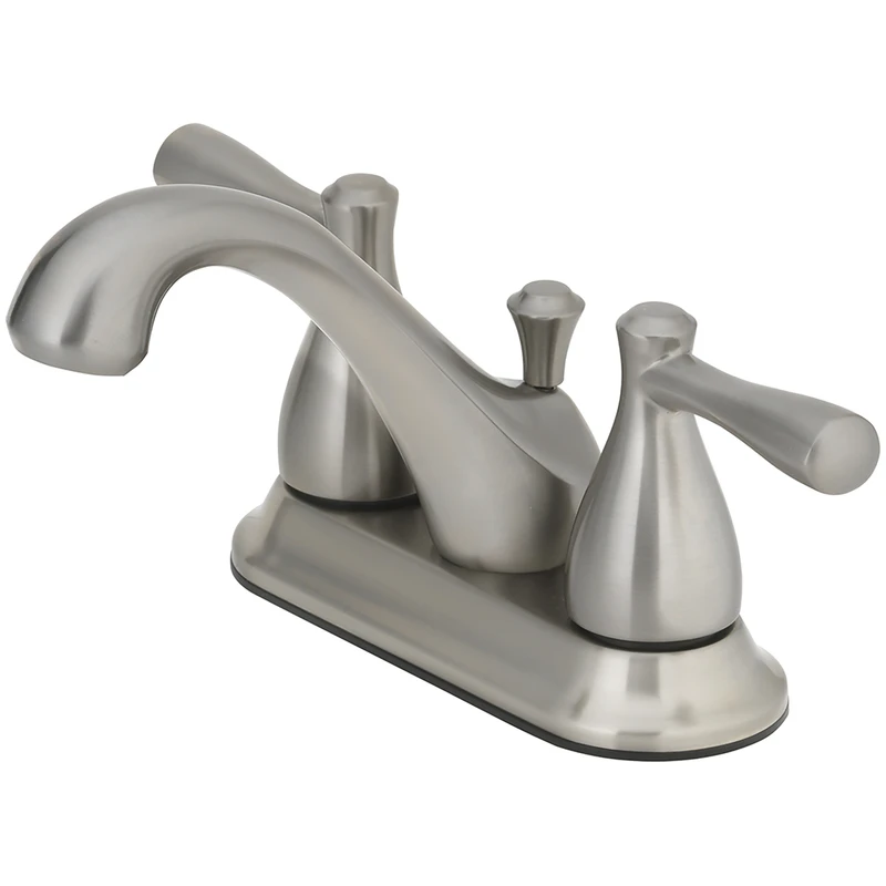 Brushed Nickel Two-handle Bathroom Sink Faucet 4 In. Model 67297w-6004