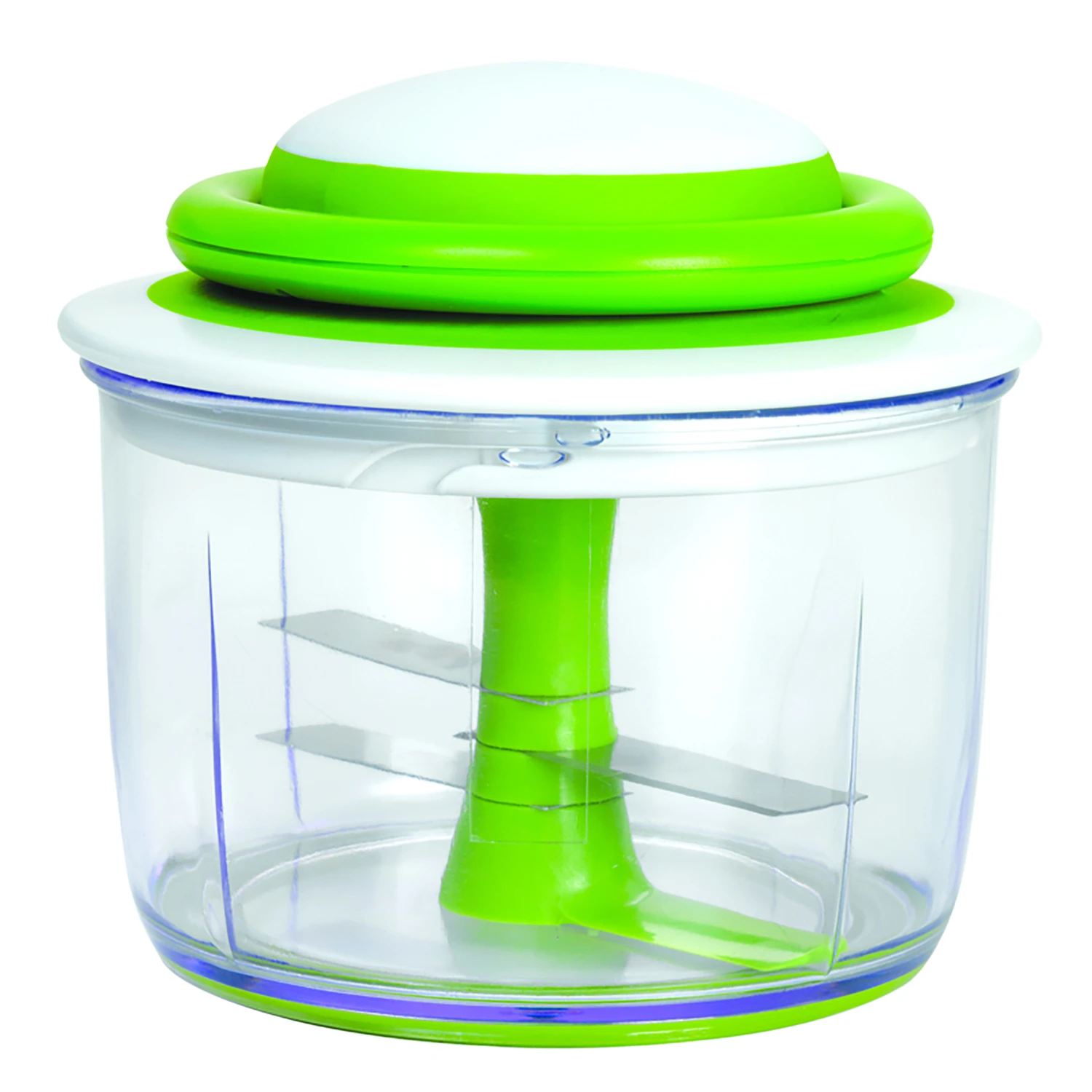 Veggichop 5-1/2 In. Clear/green Plastic/stainless Steel Vegetable Cutter