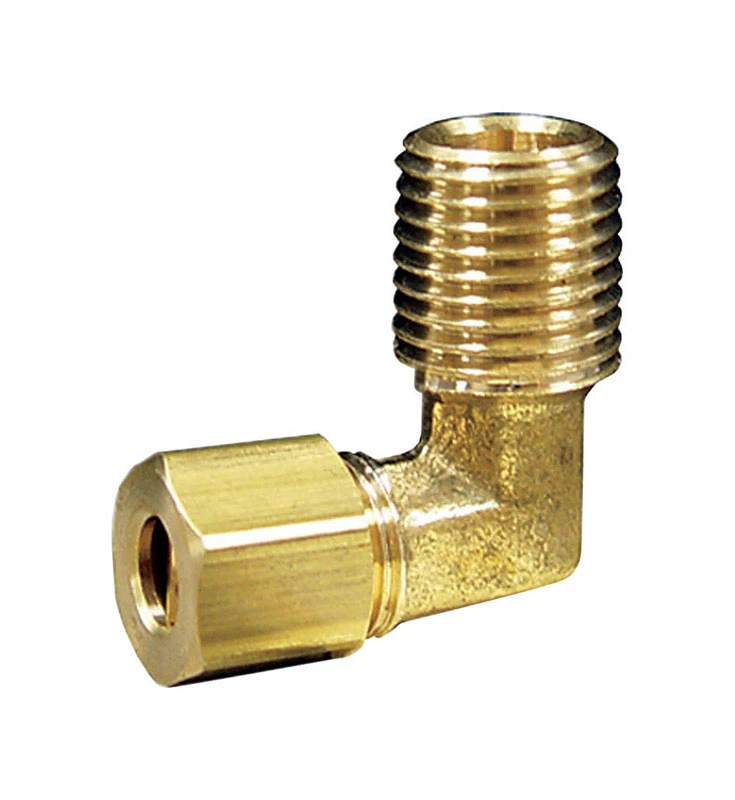 1/4 In. Compression X 3/8 In. D Mpt Brass 90 Degree Street Elbow