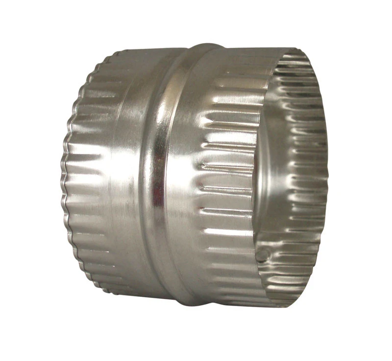 3 In. L X 4 In. D Silver Aluminum Duct Connector - Model Dac4c