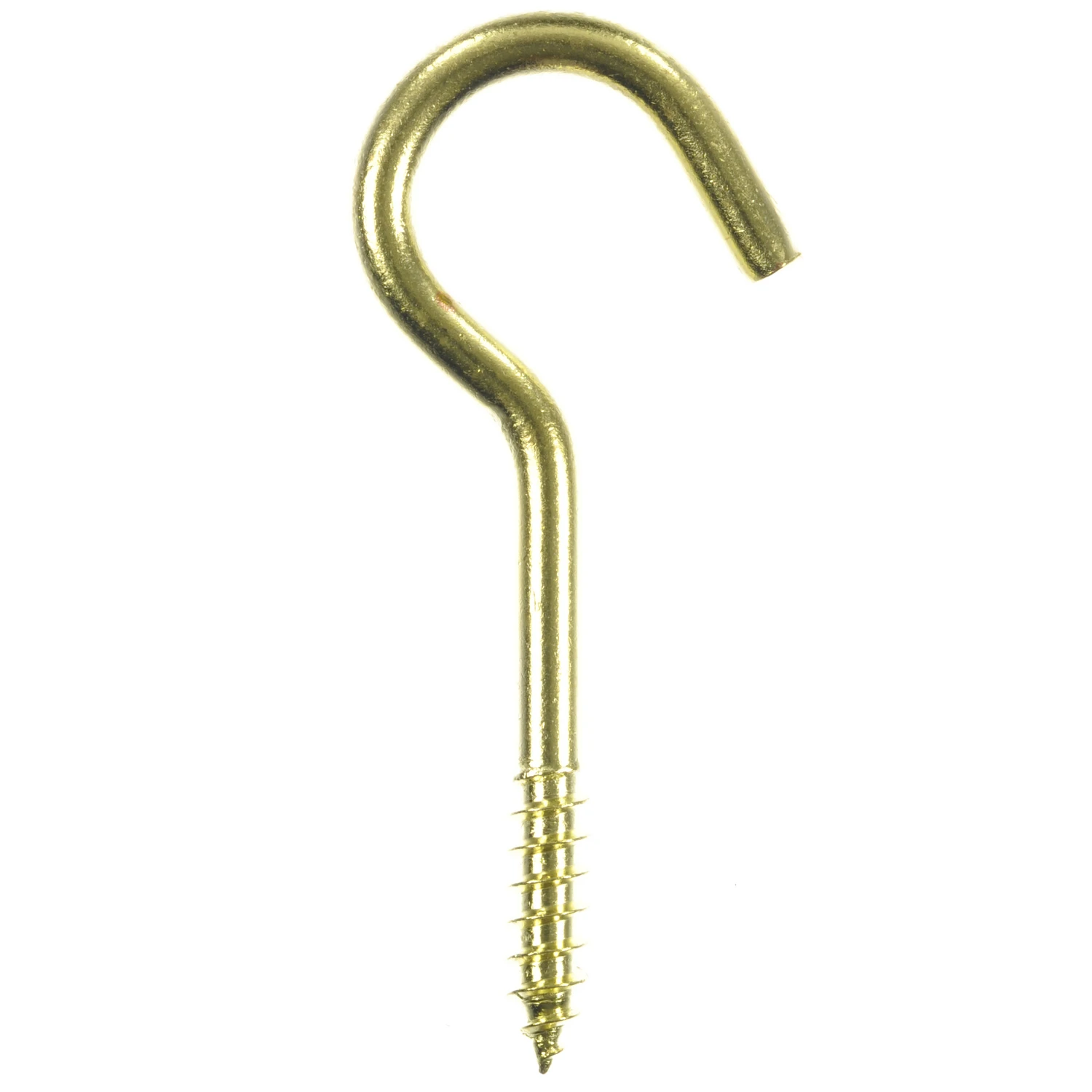 Ace Small Polished Brass Green Brass 1.6875 in. L Ceiling Hook 15 lb. 6 pk
