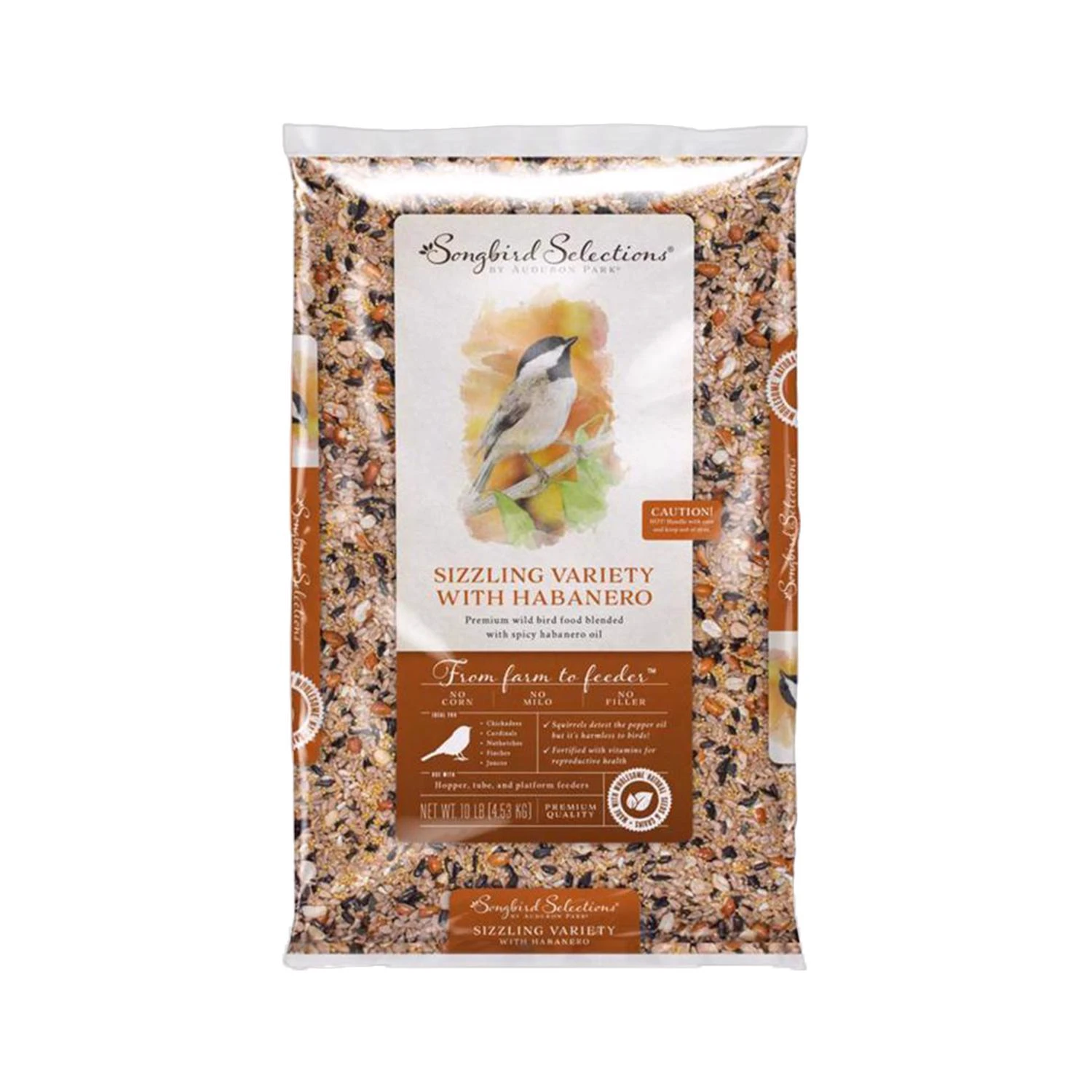 Wild Bird Seed Sizzling Variety 10 Lb With Habanero Oil