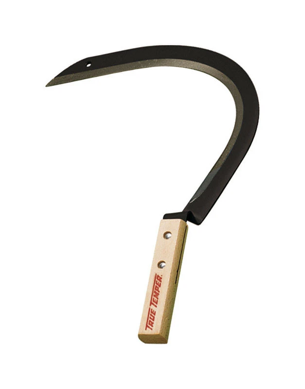 6 In. Steel Grass Hook With Wood Handle For Cutting Grass And Vines