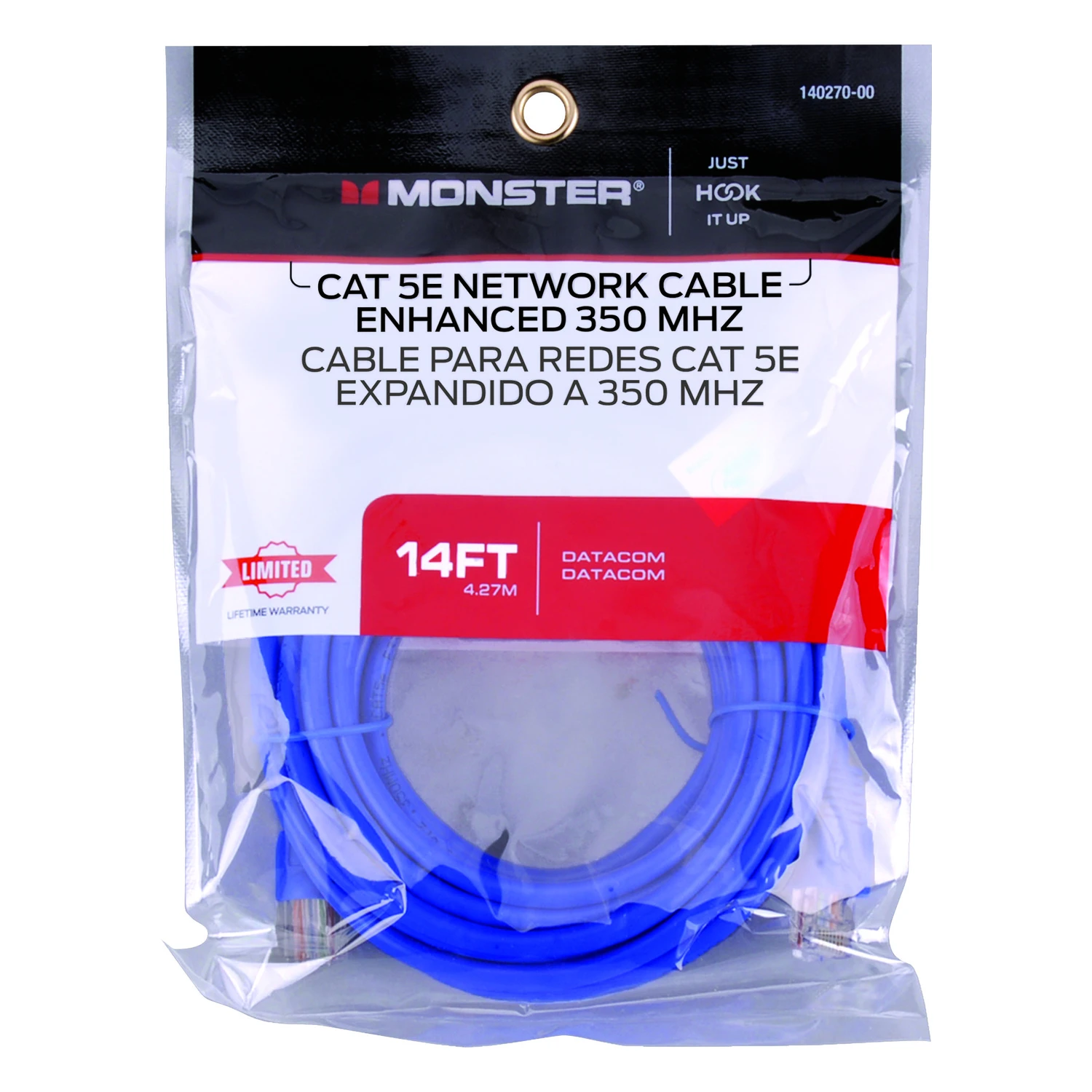 Just Hook It Up 14 Ft. L Category 5e Networking Cable - Blue