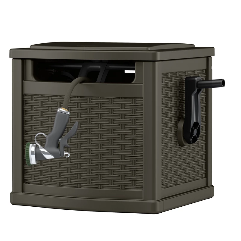 Slide Trak 150 Ft. Brown Retractable Free Standing Hideaway Hose Reel