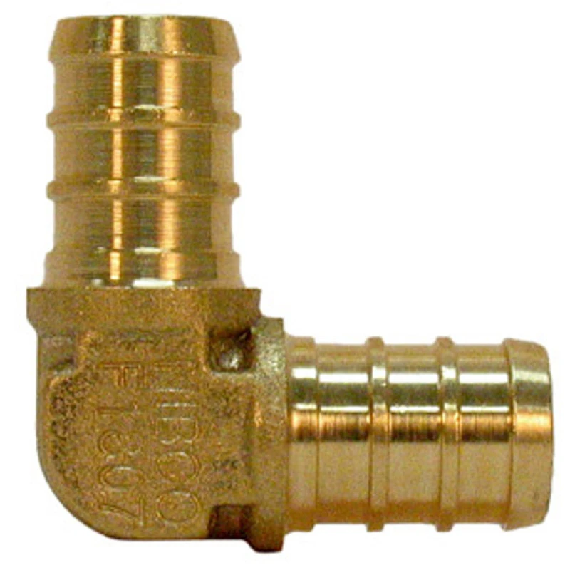 3/8 In. Pex X 3/8 In. D Pex Brass 90 Degree Elbow Fitting