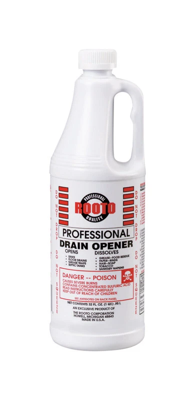Professional Liquid Drain Opener 32 Oz - Powerful Drain Cleaner For Home Use