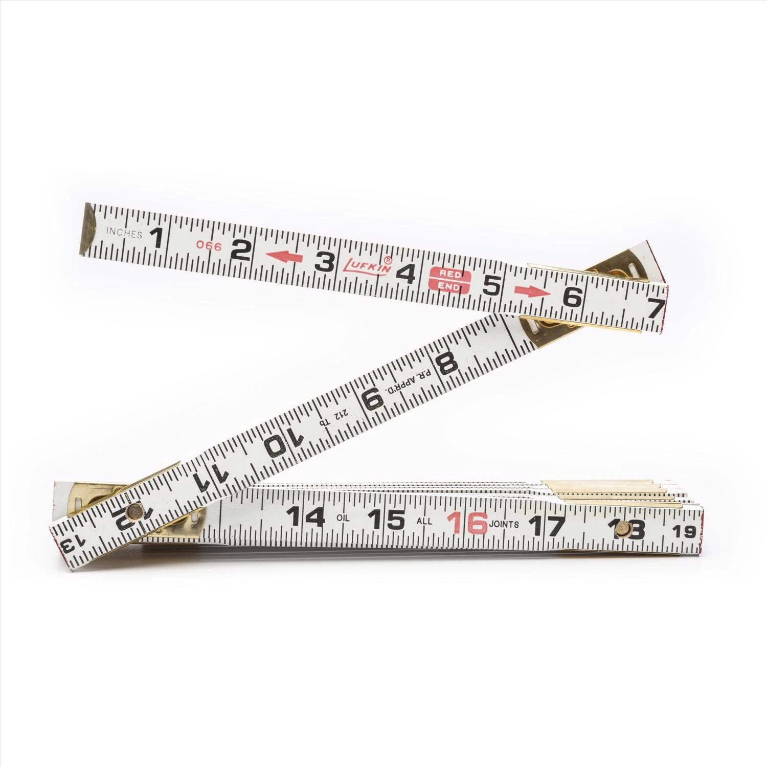 6 Ft. X 5/8 In. Folding Wood Rule With Brass Joints And Markings