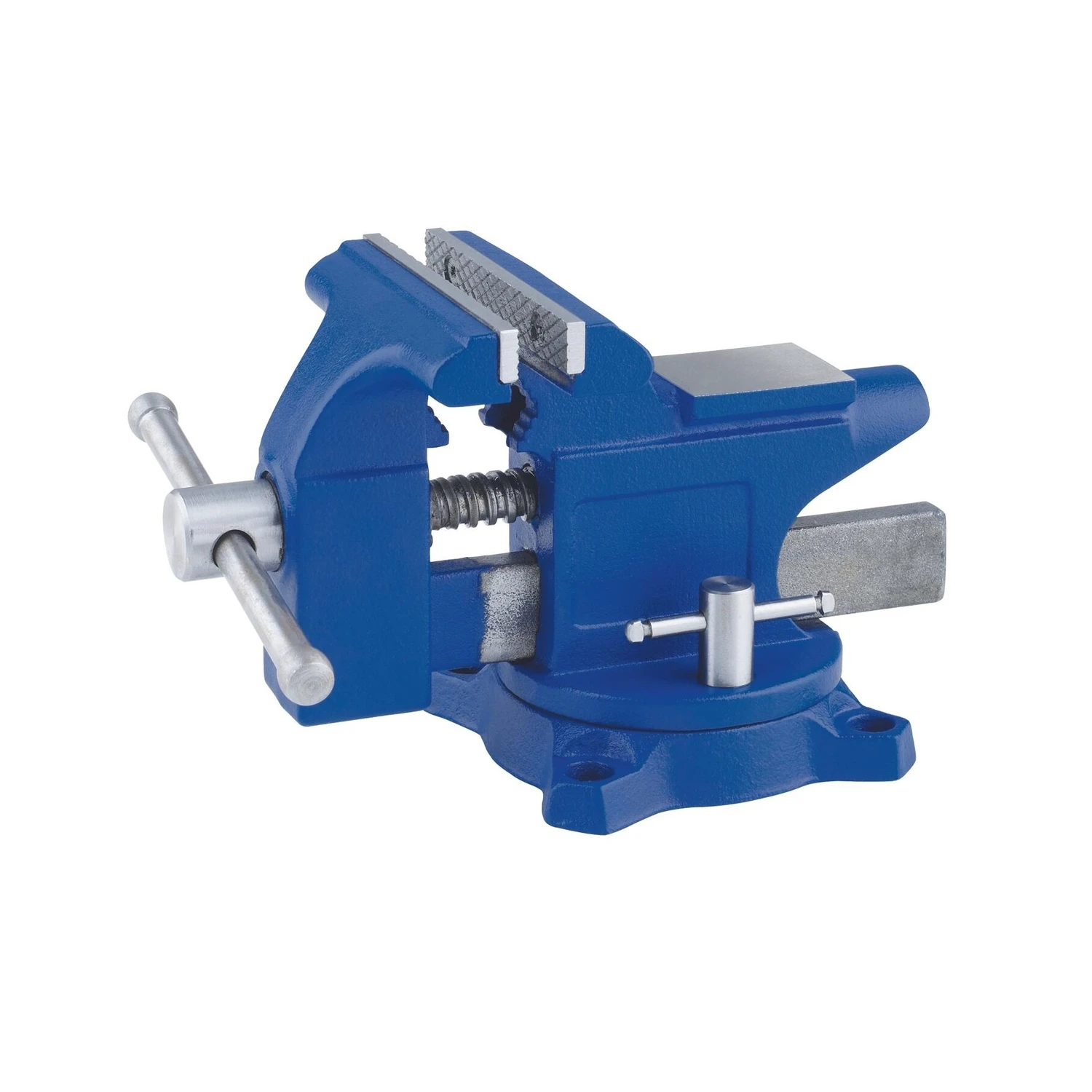 4.5 In. Steel Workshop Bench Vise With Swivel Base And Anvil