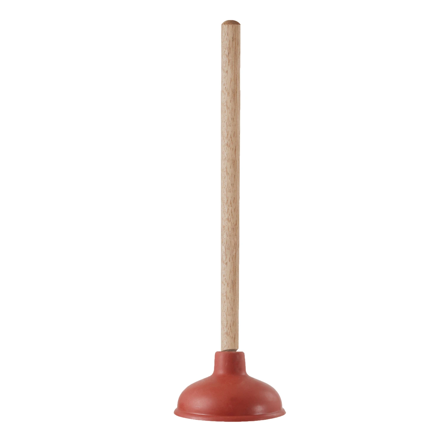 Toilet Plunger 16 In. L X 5 In. D With Wooden Handle