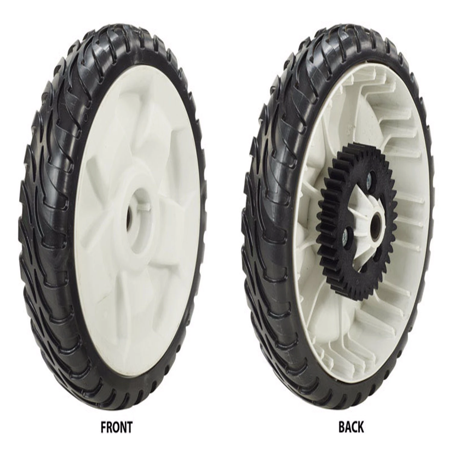 2 In. W X 8 In. D Plastic Lawn Mower Replacement Wheel - Model 138-3216p