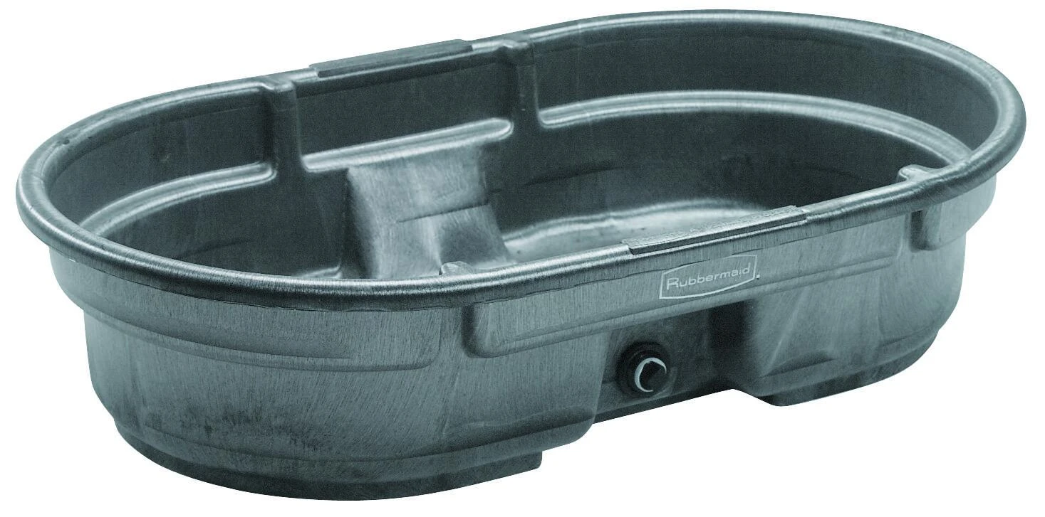 50 Gallon Black Stock Tank, Model Fg424300bla, Durable Plastic Construction