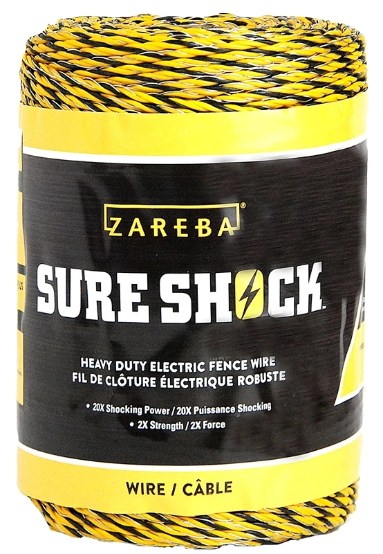 Zareba Sure Shock Heavy-duty Polywire 656 Ft With Aluminum Strands