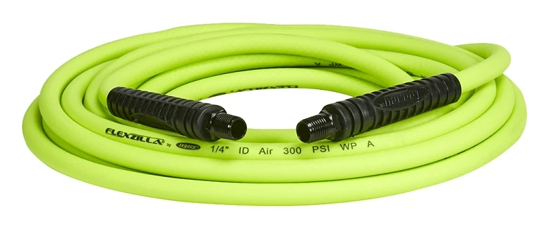 1/4 Inch X 25 Feet Air Hose - Flexible Hybrid Polymer