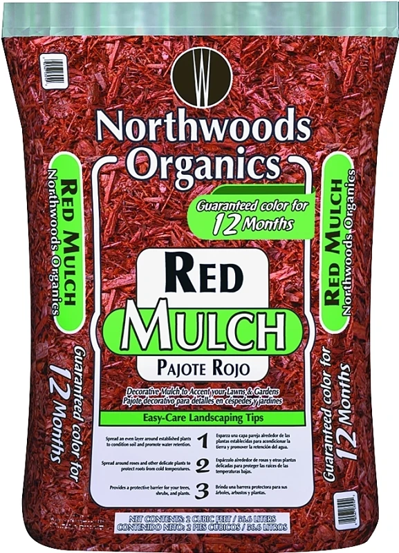 2 Cubic Feet Red Decorative Mulch, Model Wnw03250