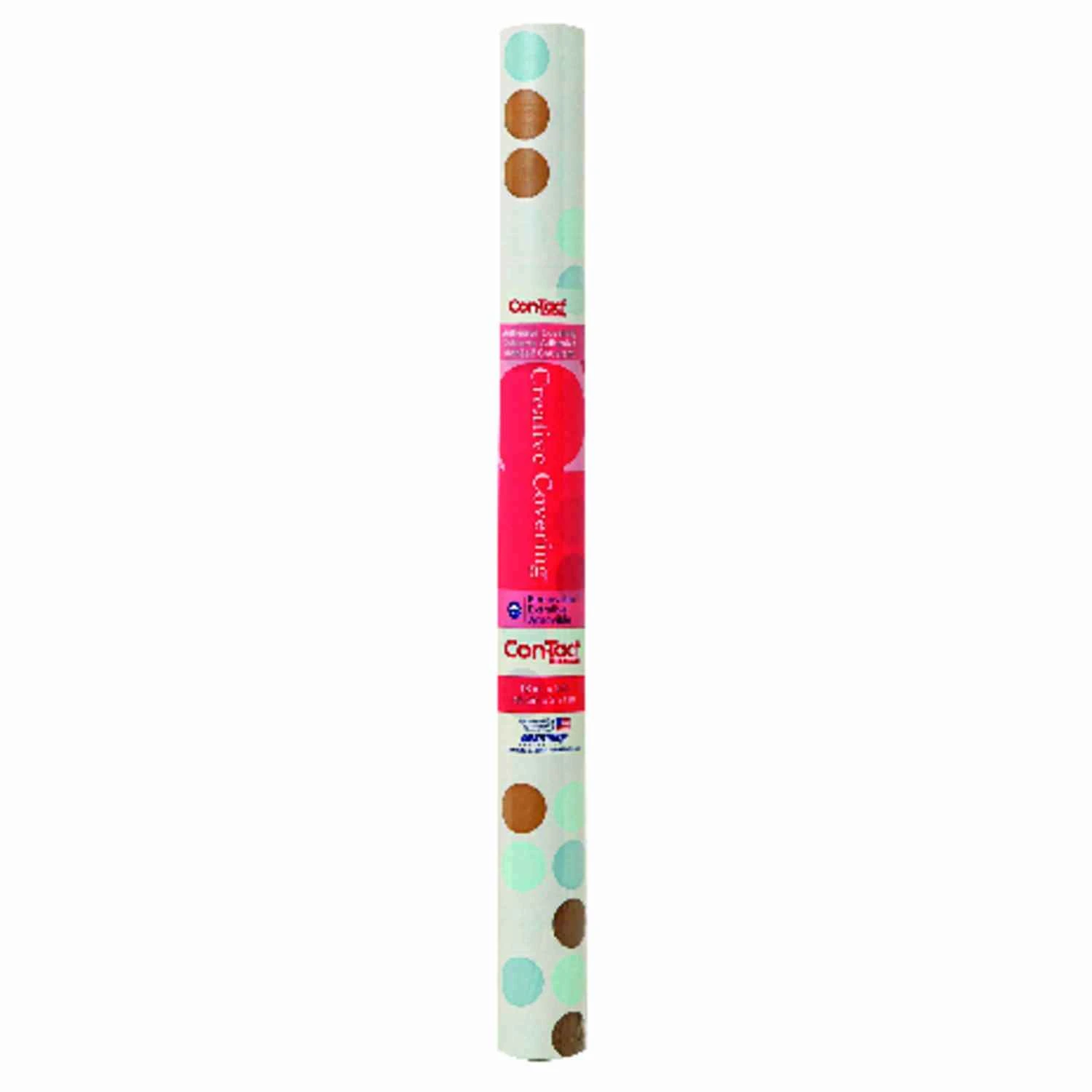 Creative Covering 9 Ft. L X 18 In. W Blue/brown Polka Dots Self-adhesive Shelf Liner