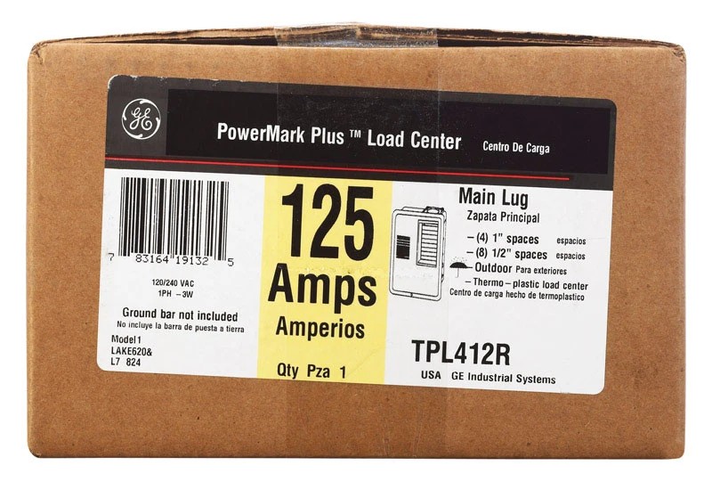 Powermark Plus 125 Amps 240v 4 Space 8 Circuits Surface Mount Circuit Breaker Panel