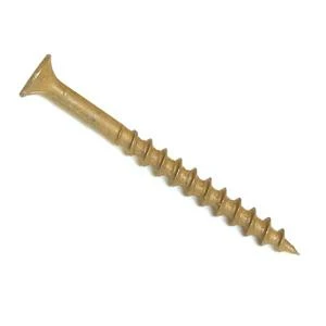 Vis à Bois Traité Tan Tête Plate Autofraiseuse Embout Carré Pointe Type 17 - 8 X 3 In