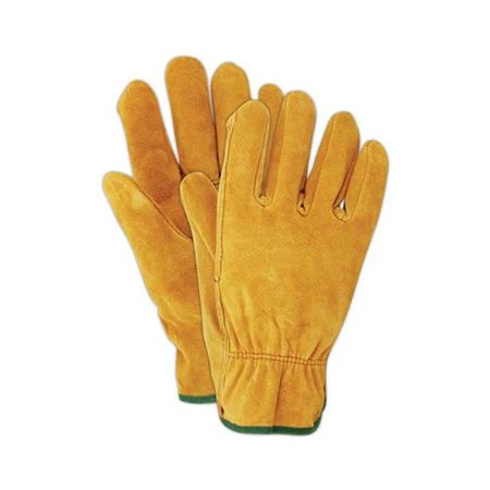 Men's Medium Tan Cowhide Leather Work Gloves Durable Construction