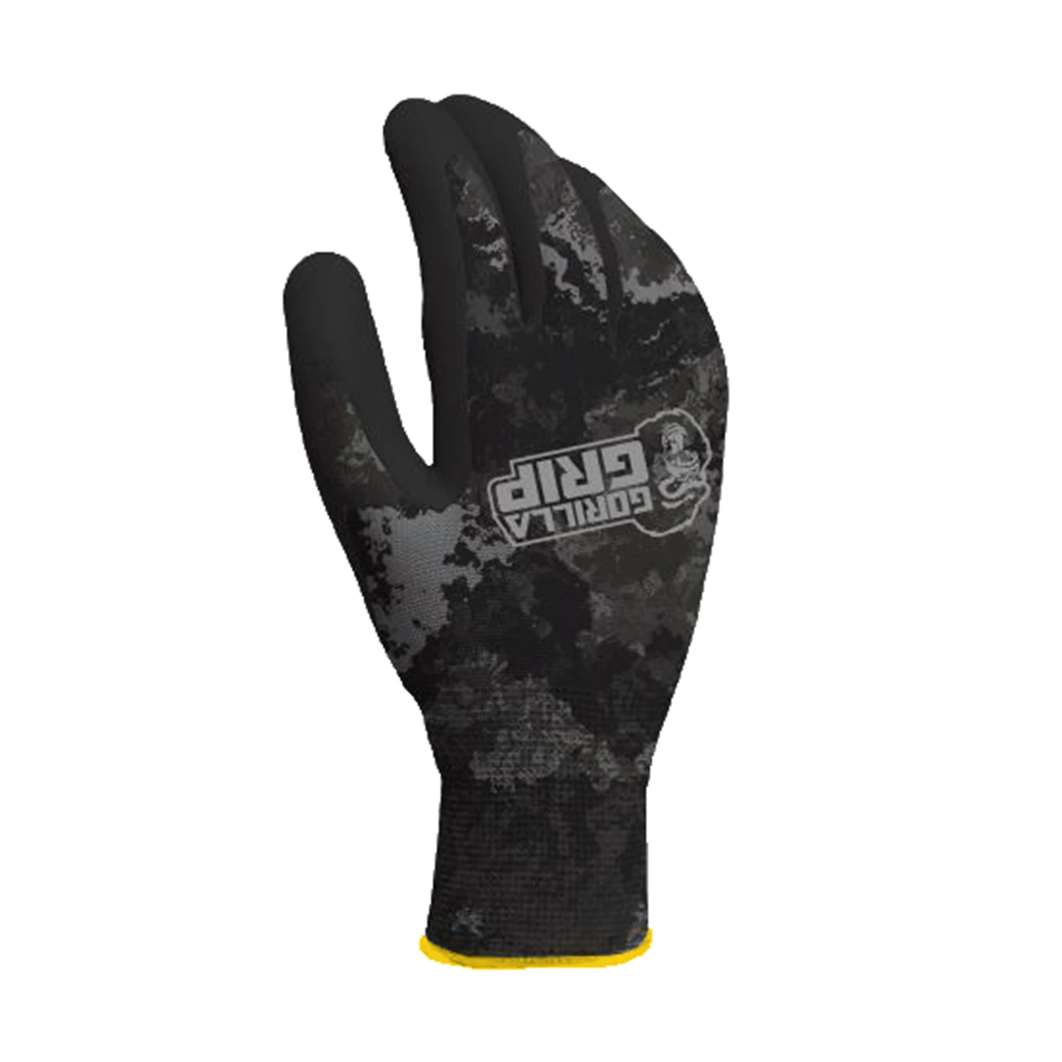 Men's Large Tac-Black Work Gloves with Polymer Coating for Durable Hand Protection