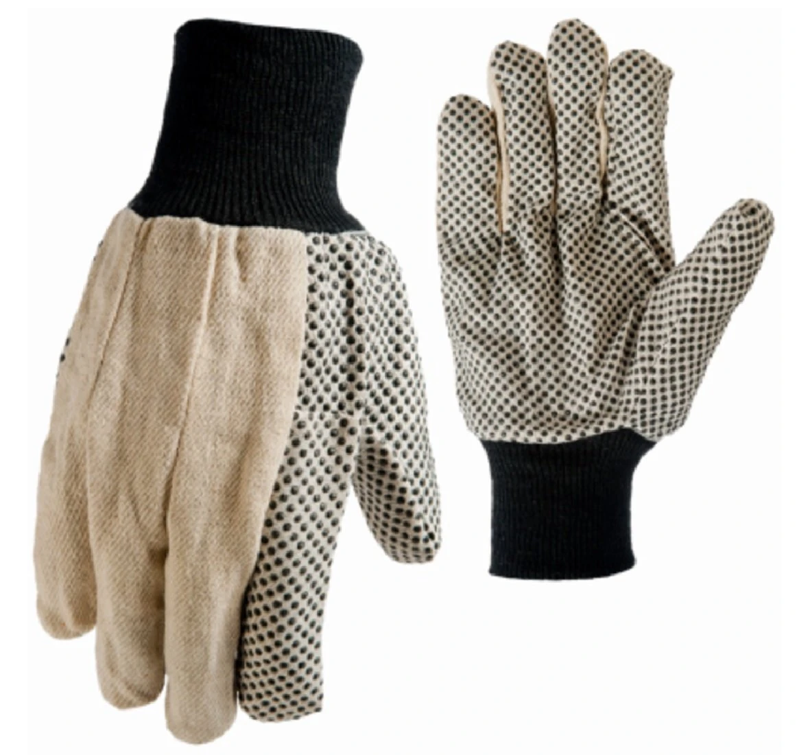 Men's Medium Cotton Dot Canvas Work Gloves with Non-Slip Grip