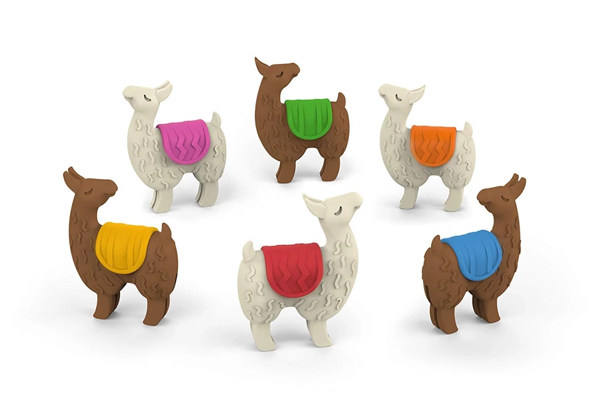 Wine Glass Marking Charms Tiny Prancer Llama Design Six Piece Set