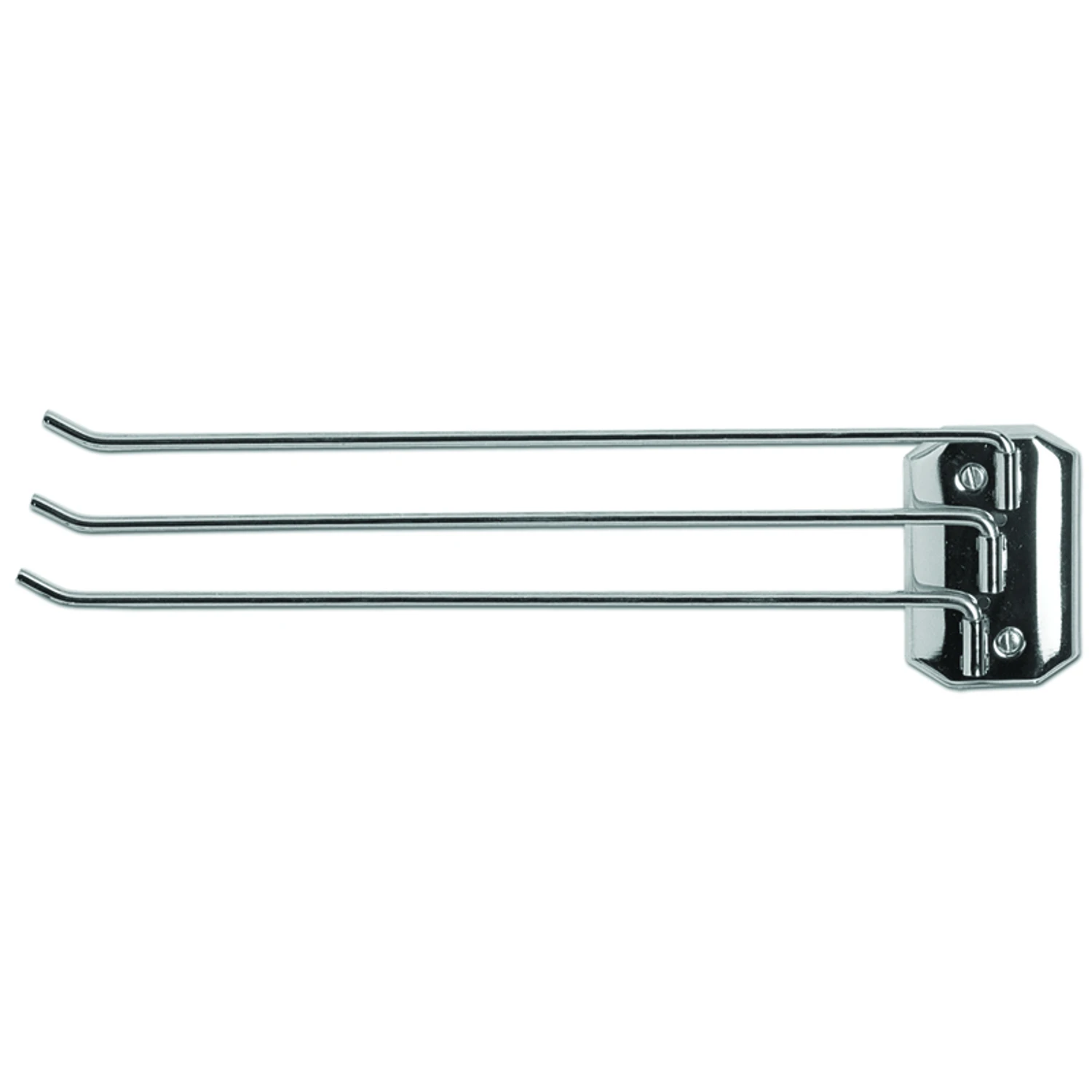 Three Chrome Arm All-Purpose Wall Mount Rack for Versatile Storage