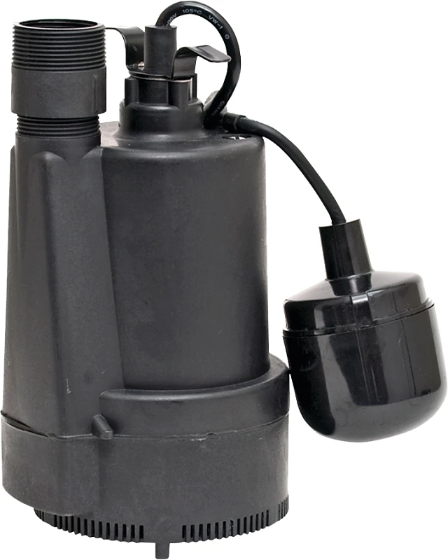 1/3 Hp Thermoplastic Submersible Sump Pump With Tethered Float Switch