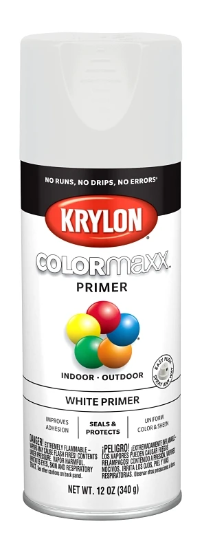 Colormaxx White 12 Oz. All-purpose Spray Paint Primer With Rust Protection