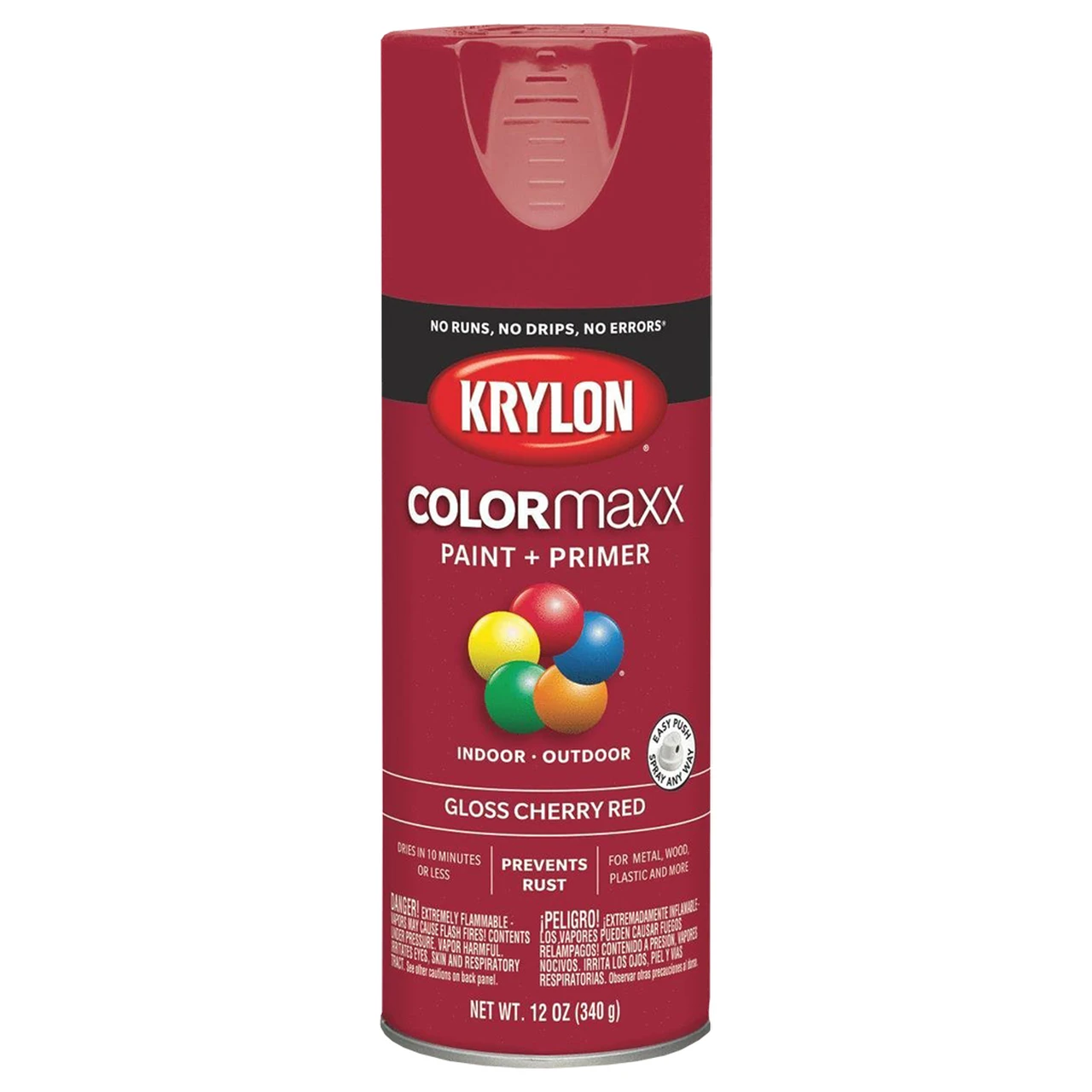 Colormaster Gloss Cherry Red Spray Paint, 12 Oz, Indoor/outdoor Use