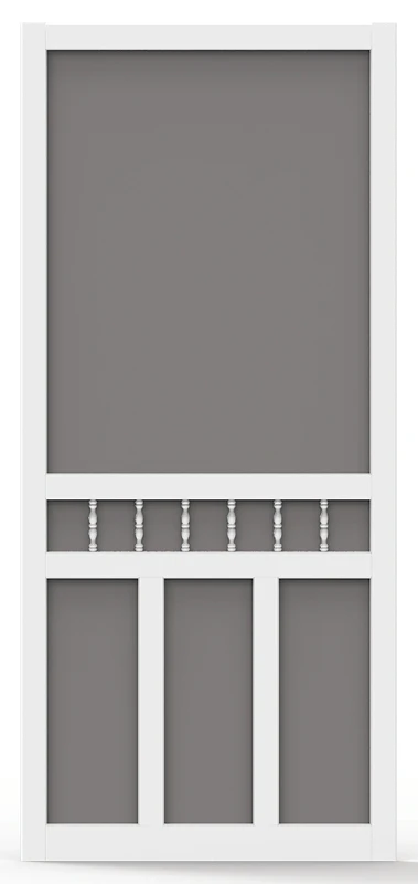 Waccamaw 36 In. W X 80 In. H White Vinyl Screen Door With Hardware