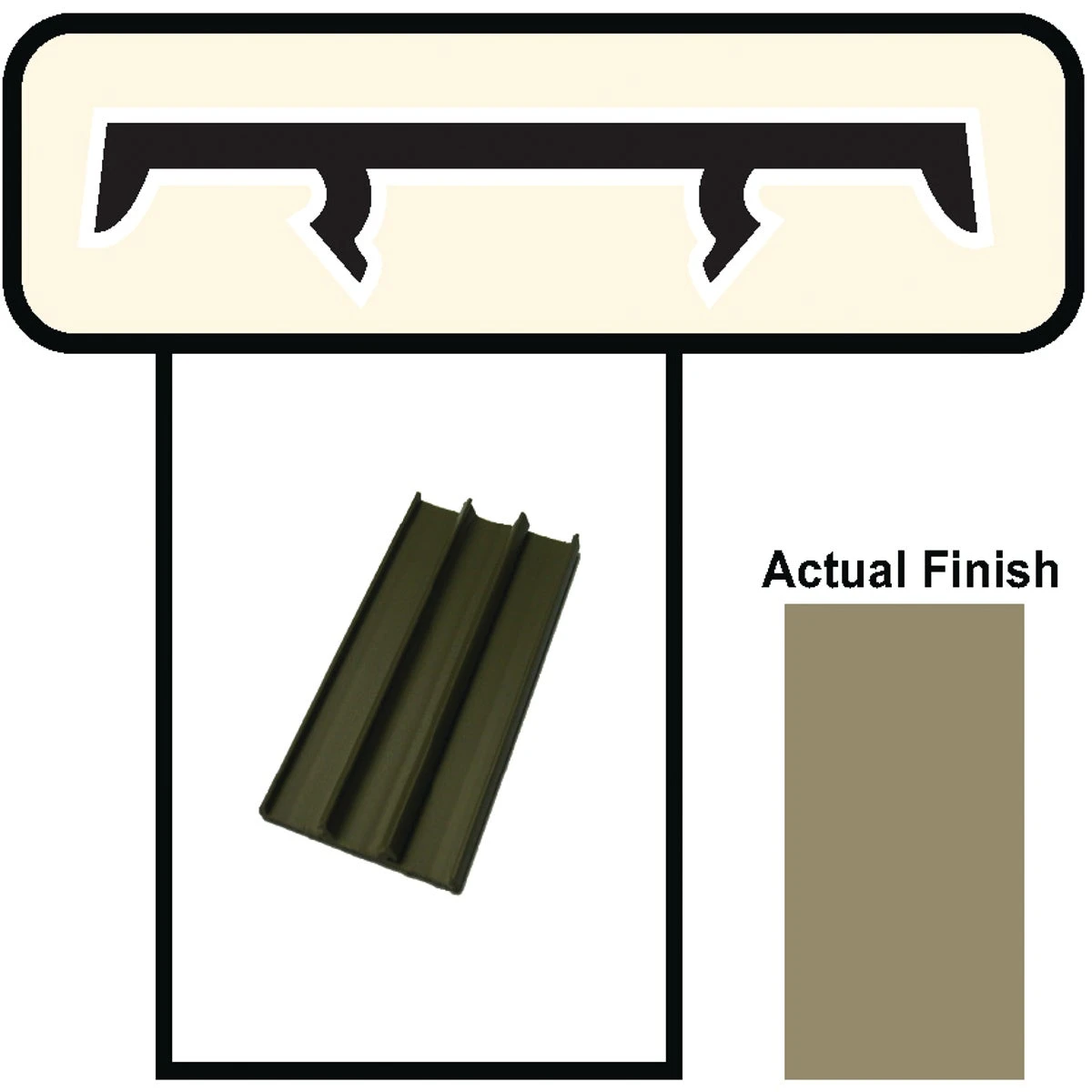 Brown Screen Cap, 1 and 1/2 Inch by 8 Foot