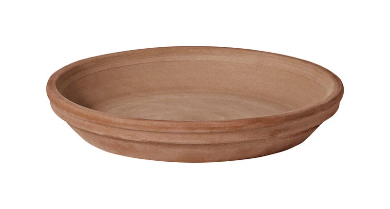 Terra Cotta Clay Plant Saucer in Chocolate Brown, 4 Inch Diameter