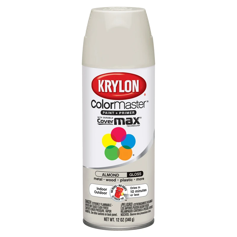 Colormaster Gloss Almond Spray Paint, 12 Oz, Indoor/outdoor Use