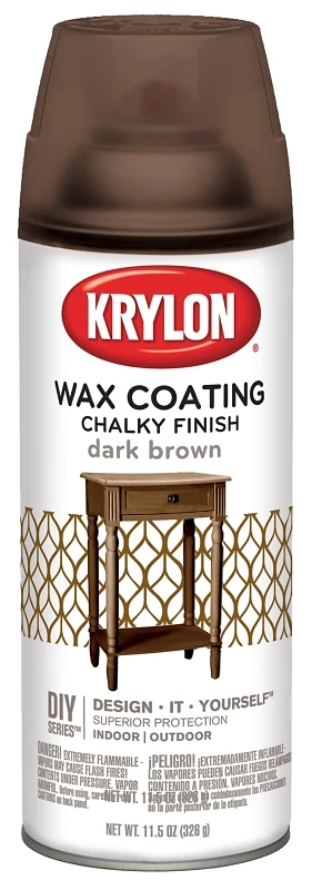 Chalky Finish 11.5 Oz. Dark Brown Wax Coating Spray Paint