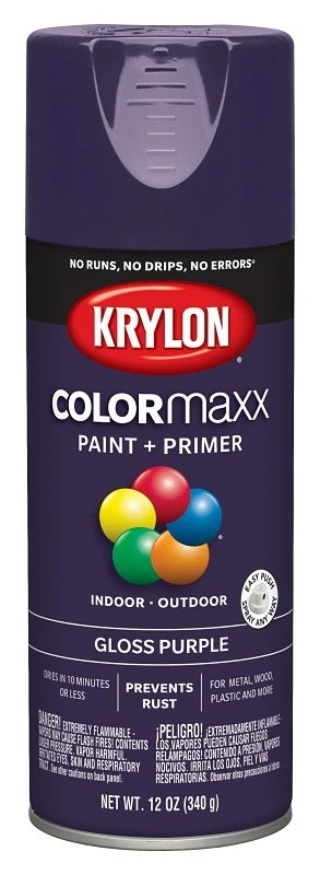 Colormaxx 12 Oz. Gloss Purple Spray Paint With Rust Protection