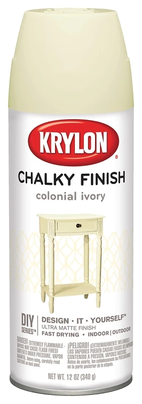 Chalky Finish 12 Oz. Ultra Matte Chalk Spray Paint, Colonial Ivory