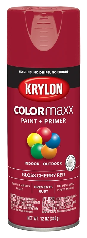 Colormaxx 12 Oz. Gloss Cherry Red Spray Paint With Rust Protection