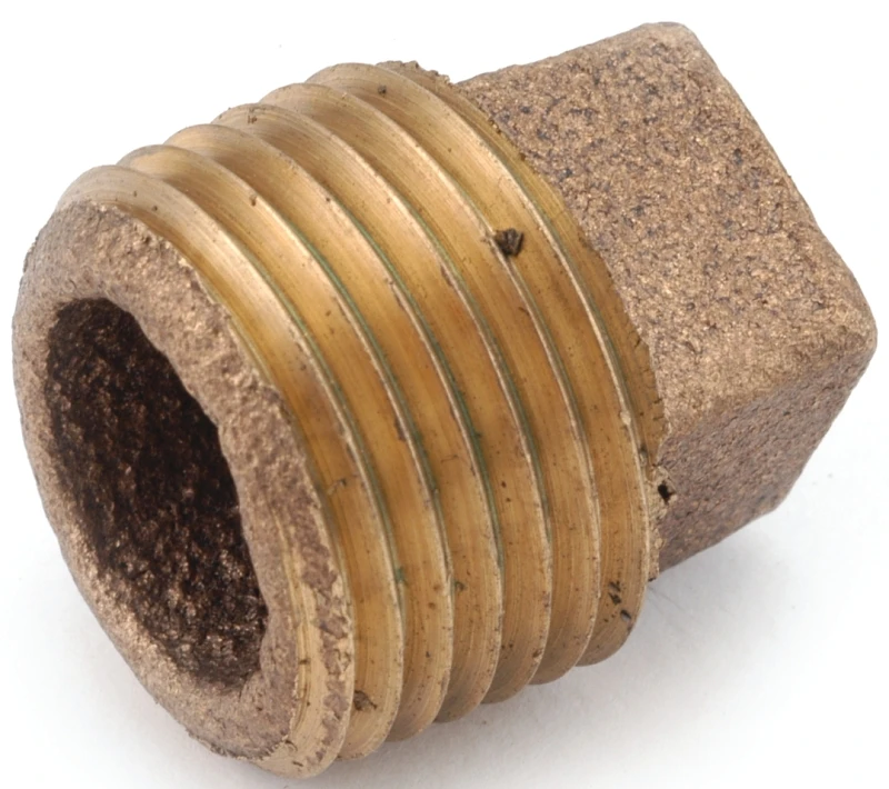 3/4 In. Red Brass Threaded Cored Pipe Plug - Low Lead Compliant