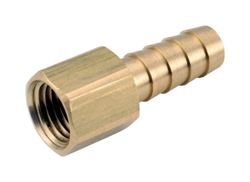 Lead Free Brass Hose Barb Fitting, 1/2 Inch Inner Diameter Insert by 1/2 Inch Female Iron Pipe Thread