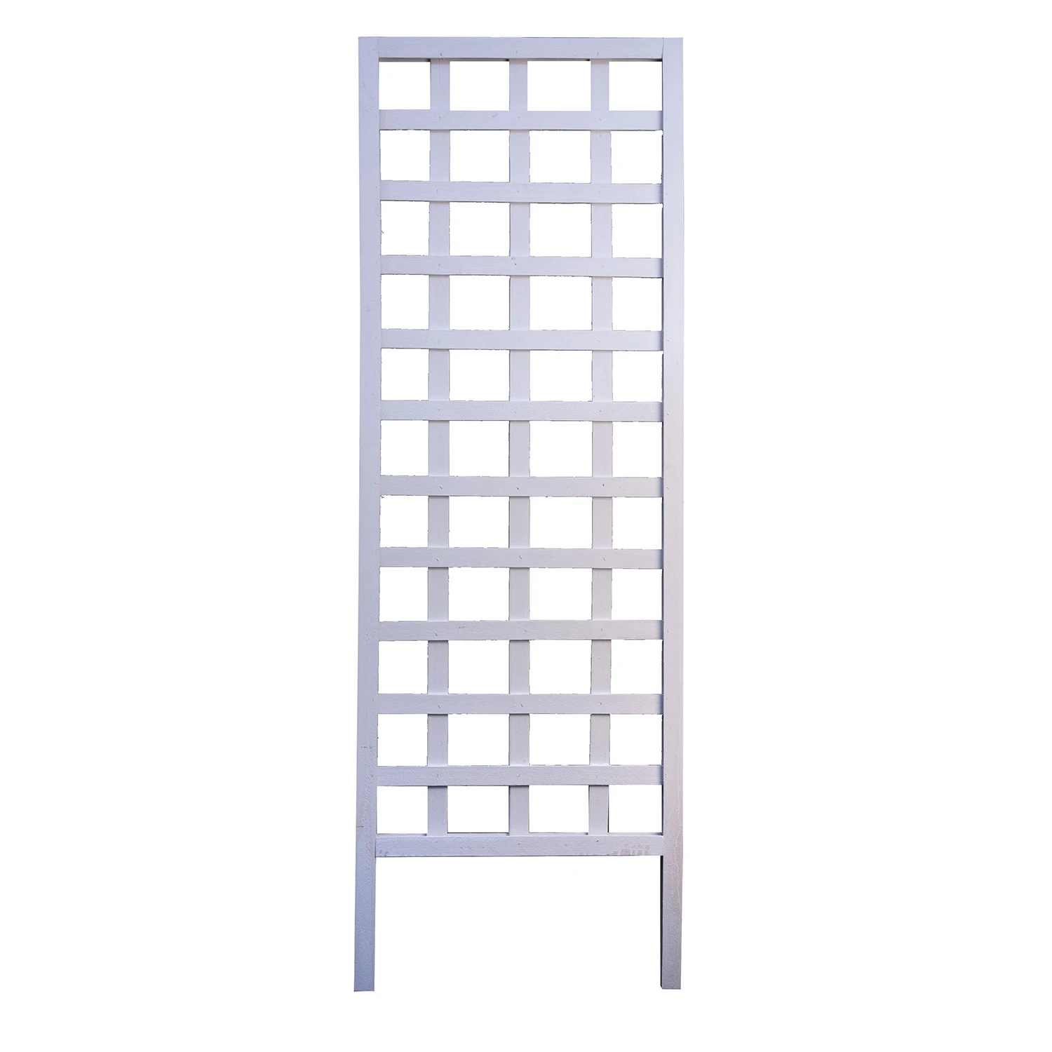 72 In. H White Wood Square Framed Trellis For Climbing Plants