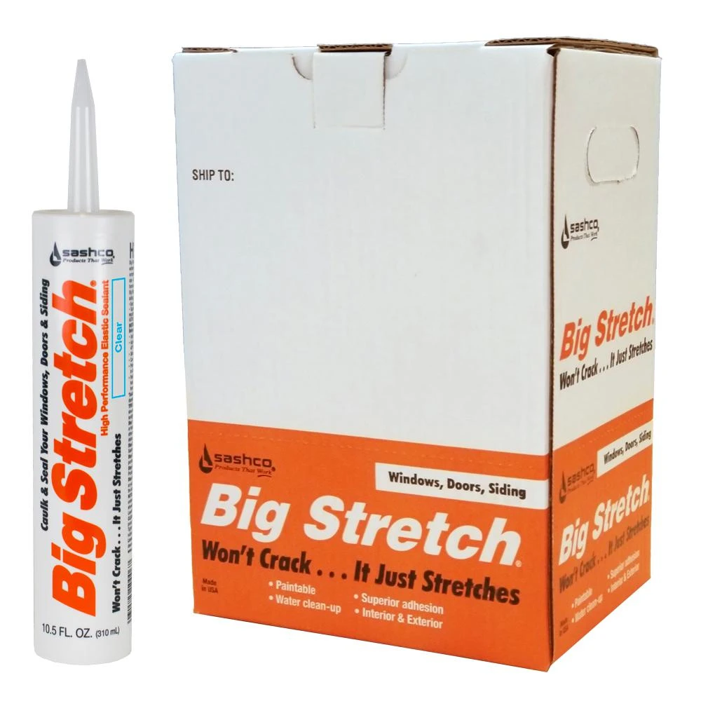 Acrylic Rubber Sealant, Clear, 10.5-oz.
