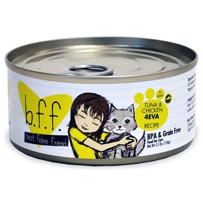 Weruva Best Feline Friend Canned Cat Food, Tuna and Chicken 4Eva Recipe (5.5 oz)