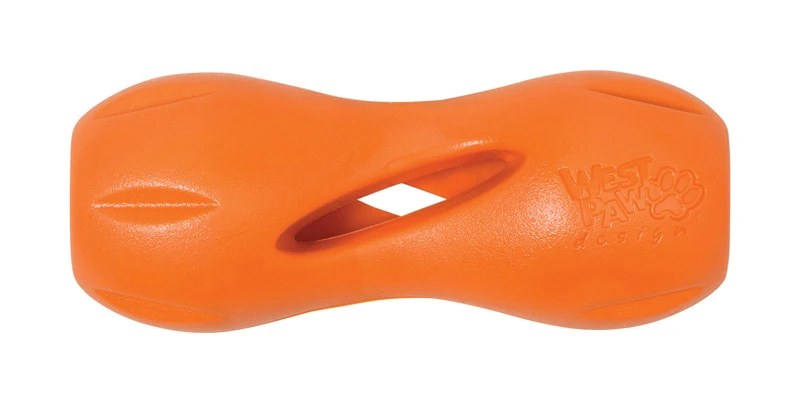 West Paw Zogoflex Orange Plastic Qwizl Pet Toy Small in. 1 pk